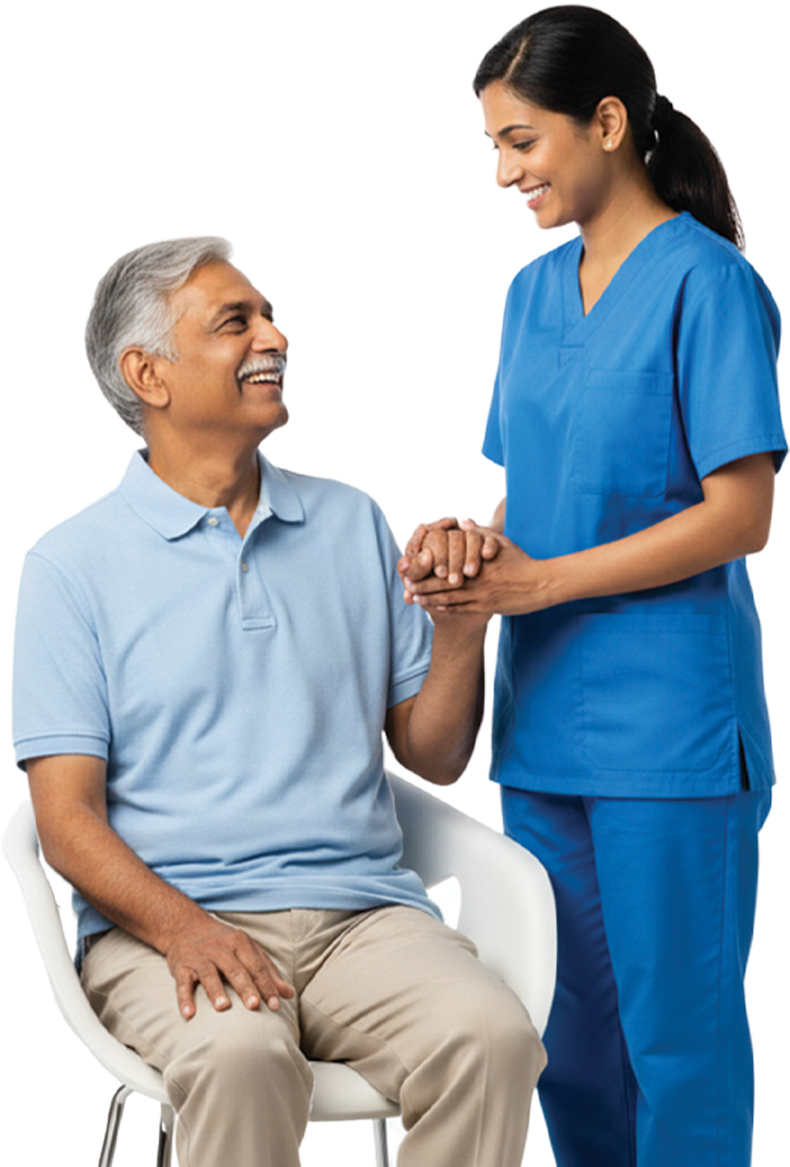 Physiotherapist caring for a patient at Proud Physio and Wellness, Kakkanad